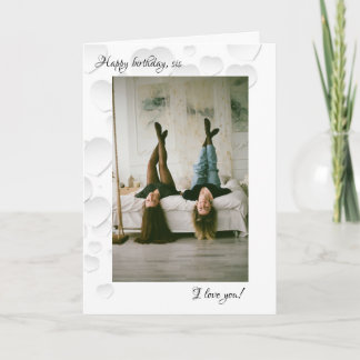 Tarjeta hermana de cumpleaños feliz