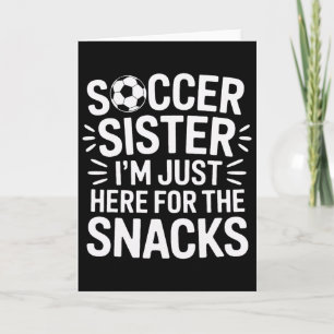 Tarjeta Hermana de fútbol que grita fuerte Estoy aquí solo