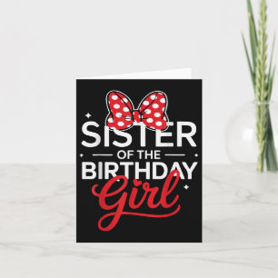 Tarjeta Hermana De La Chica De Cumpleaños Cute Partido Fam