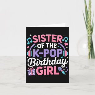 Tarjeta Hermana de la cumpleañera de k-pop kpop coreana