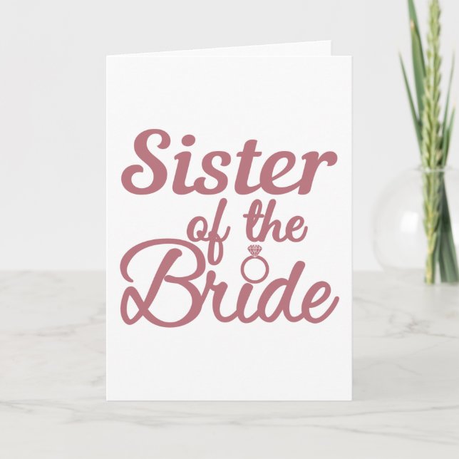 Tarjeta Hermana De La Familia Boda De Novia (Anverso)
