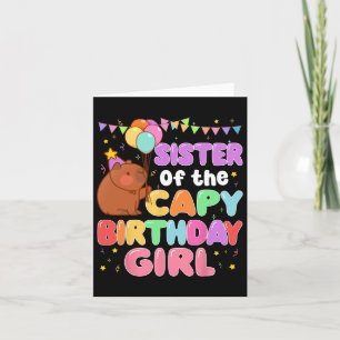 Tarjeta Hermana De La Familia Capy Chica De Cumpleaños Cap