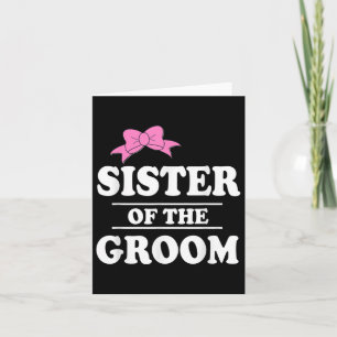 Tarjeta Hermana De La Fiesta De La Boda Groom