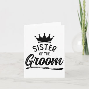 Tarjeta Hermana De La Fiesta De Matrimonio Groom