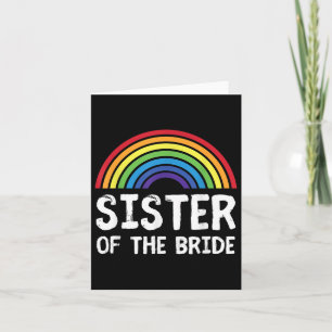 Tarjeta Hermana De La Novia Lgbt Boda Lesbiana Bachelore