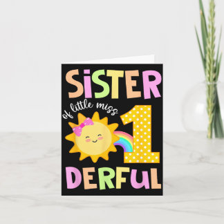 Tarjeta Hermana de Little Miss Onederful cumpleaños al sol