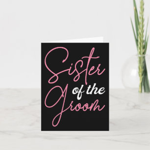 Tarjeta Hermana De Los Camisetas Groom1