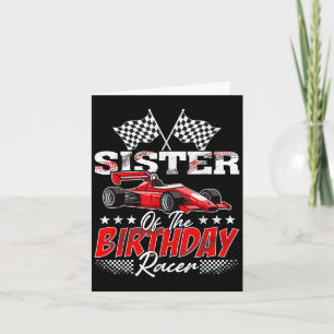Tarjeta Hermana De Race Car De La Familia Birthday Racer C