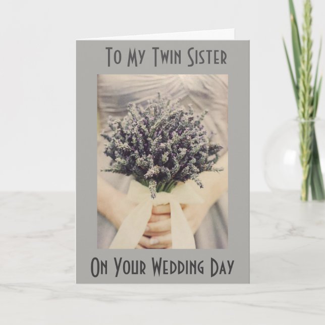 TARJETA ***HERMANA DE TWIN*** "EL DÍA DE LA BODA" (Anverso)