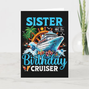 Tarjeta Hermana Del Crucero De Cumpleaños Barco Cumpleaños