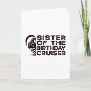 Tarjeta Hermana Del Cumpleañero Divertido Vacaciones Cruce