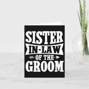 Tarjeta Hermana del Groom - Cute cuñada, nosotros