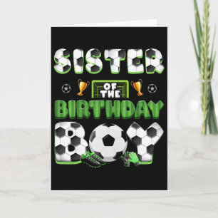 Tarjeta Hermana Del Grupo De Fútbol Del Cumpleañero Famili