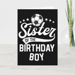 Tarjeta Hermana Del Niño Cumpleañero Partido De Fútbol Fam