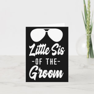 Tarjeta Hermana del novio - gafas divertidas pequeña