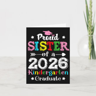 Tarjeta Hermana divertida orgullosa de una clase de jardín