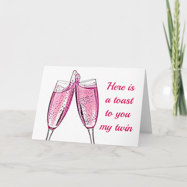 TARJETA **HERMANA DOBLE** TU DESEO Y PROMESA DE CUMPLEAÑOS (Anverso)