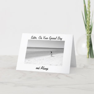 TARJETA HERMANA EN SU AMOR/FELICIDAD DEL DÍA DE LA BODA