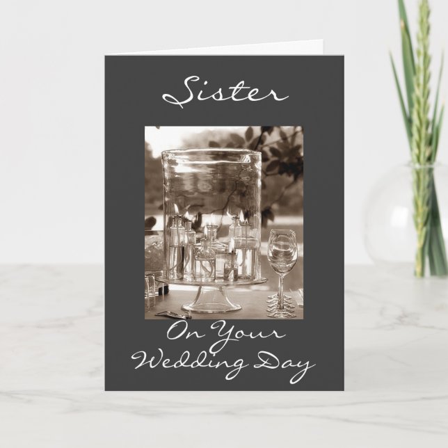 TARJETA HERMANA EN SU DÍA DE BODA (Anverso)