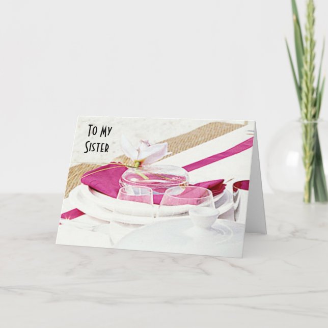 TARJETA HERMANA EN SU DÍA DE BODA AMOR (Anverso)