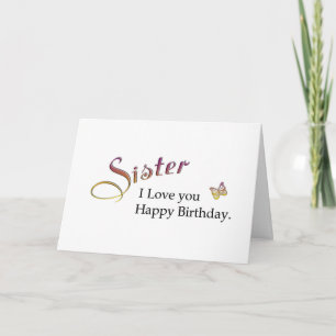 Tarjeta Hermana, feliz cumpleaños