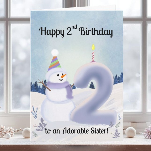 Tarjeta Hermana Feliz Cumpleaños 2 Construcción de muñeco  (Subido por el creador)