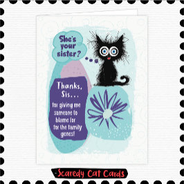 Tarjeta Hermana Gata Miedosa