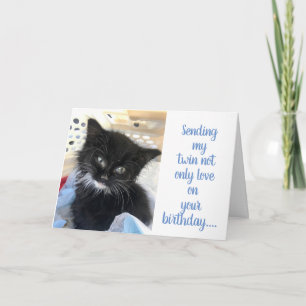 TARJETA **HERMANA GEMELA** TU DESEO DE CUMPLEAÑOS Y PROMES