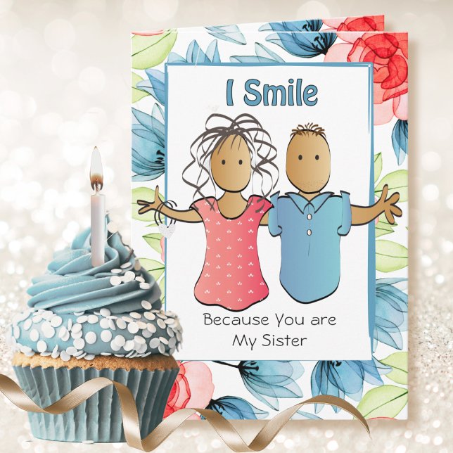 Tarjeta Hermana graciosa dice cumpleaños de Personalizado  (Subido por el creador)