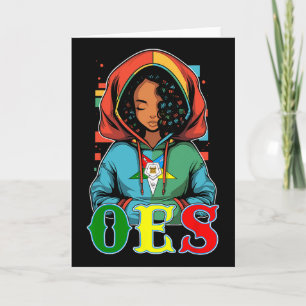 Tarjeta Hermana Hermosa Oes Capucha Cabeza Estrella Orient