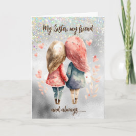 Tarjeta Hermana inspiradora (Amigo, Persona)
