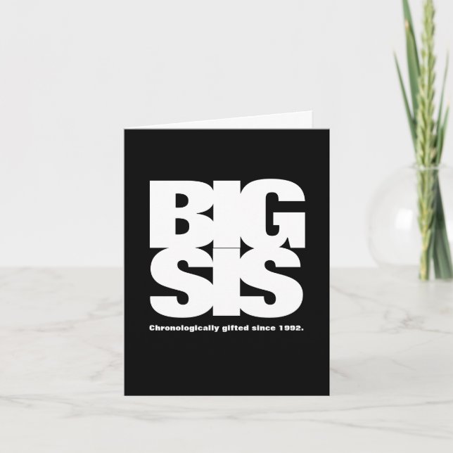 Tarjeta Hermana Mayor: Cronológicamente Dotada Desde [Año] (Anverso)