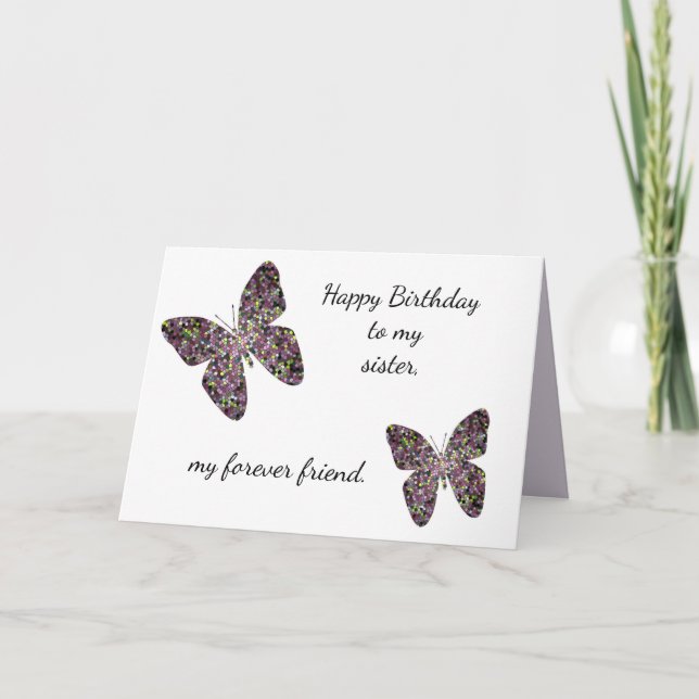 Tarjeta Hermana Mayor Cumpleaños Desea Deseos Divertidos D (Anverso)