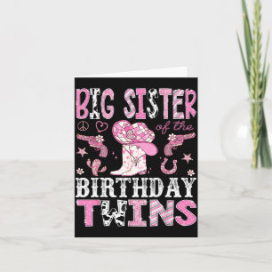 Tarjeta Hermana Mayor De Los Cumpleaños Twins Nk Rodeo Vaq