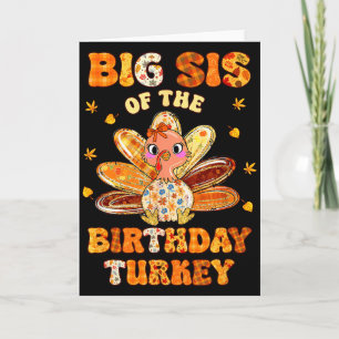 Tarjeta Hermana Mayor Del Lazo De Pavo De Cumpleaños Famil