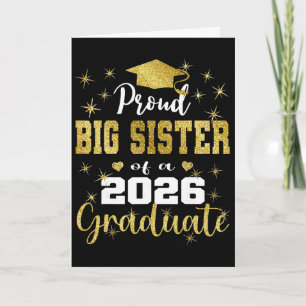 Tarjeta Hermana Mayor Super Orgullosa de la Graduación de