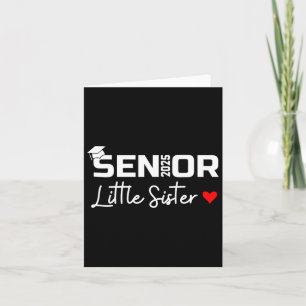 Tarjeta Hermana Menor Seniora 2025 Graduada Corazón Bonito