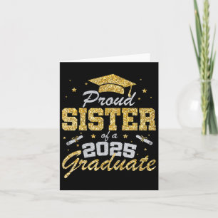 Tarjeta Hermana Orgullosa De Un Graduado 2025 Senior Cl De