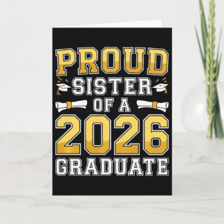 Tarjeta Hermana Orgullosa De Un Graduado 2026 Camiseta Cl