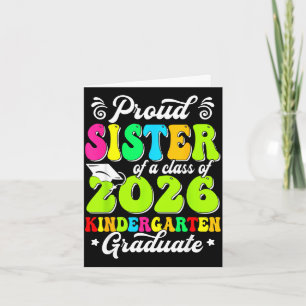 Tarjeta Hermana orgullosa de un graduado de la clase de 20