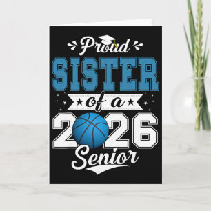 Tarjeta Hermana orgullosa de un graduado de último año de
