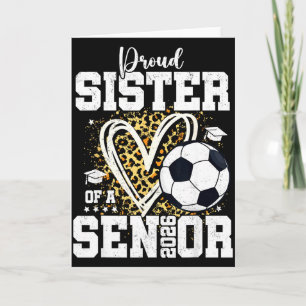 Tarjeta Hermana orgullosa de una graduación de fútbol de ú