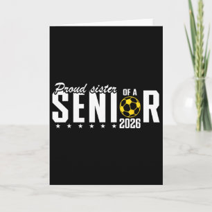 Tarjeta Hermana Orgullosa De Una Graduación De Fútbol Seni