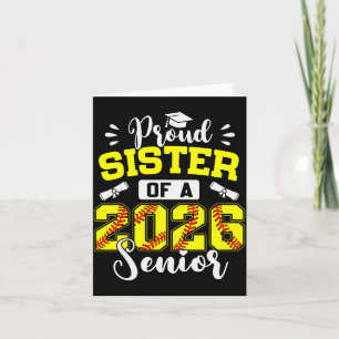 Tarjeta Hermana orgullosa de una graduada de softball seni