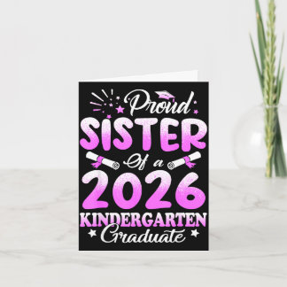 Tarjeta Hermana orgullosa de una graduada floral de la cla