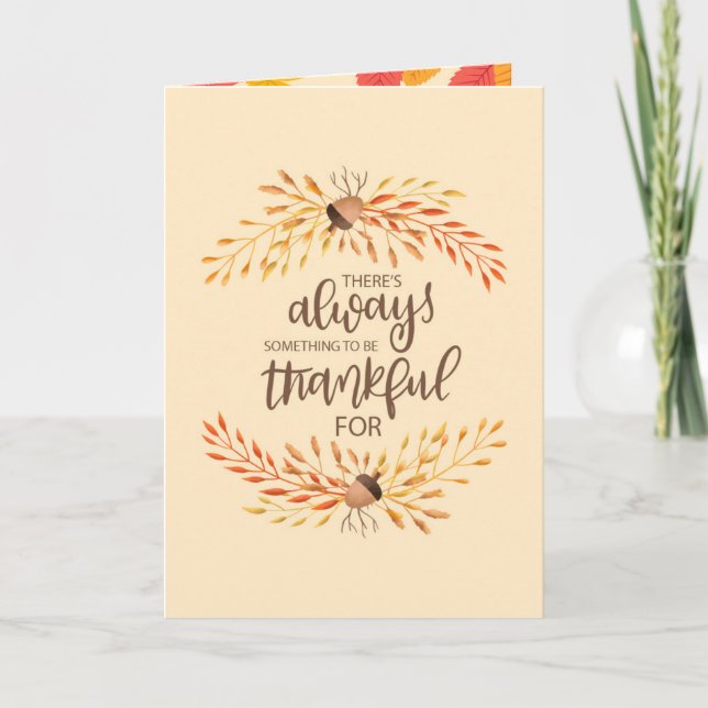 Tarjeta Hermana Secreta Feliz Acción de Gracias (Anverso)