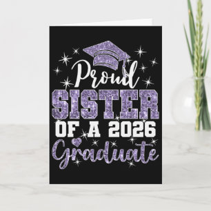Tarjeta Hermana Súper Orgullosa de la Graduada de 2026 Sen