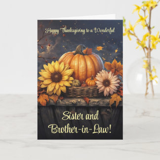 Tarjeta Hermana y cuñada Feliz Día de Acción de Gracias