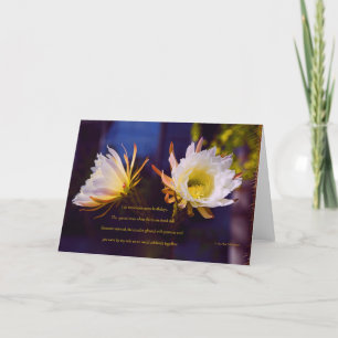 Tarjeta "Hermanas #70" con poema: Velas pasmadas