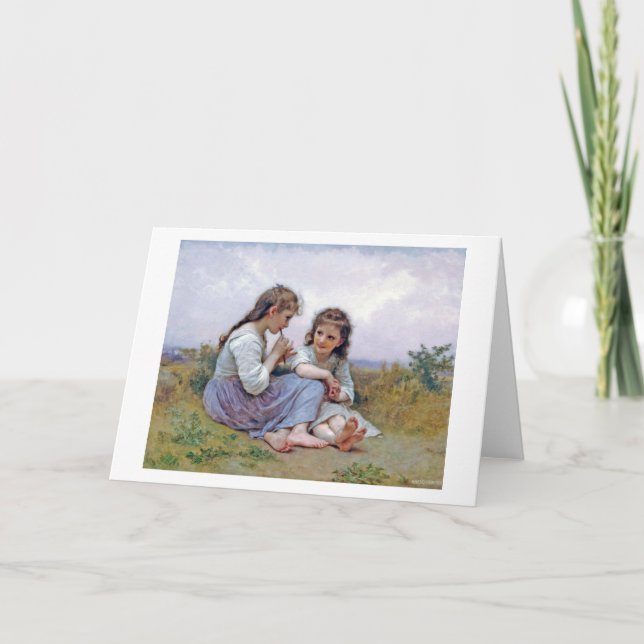 Tarjeta Hermanas de Bouguereau (Anverso)